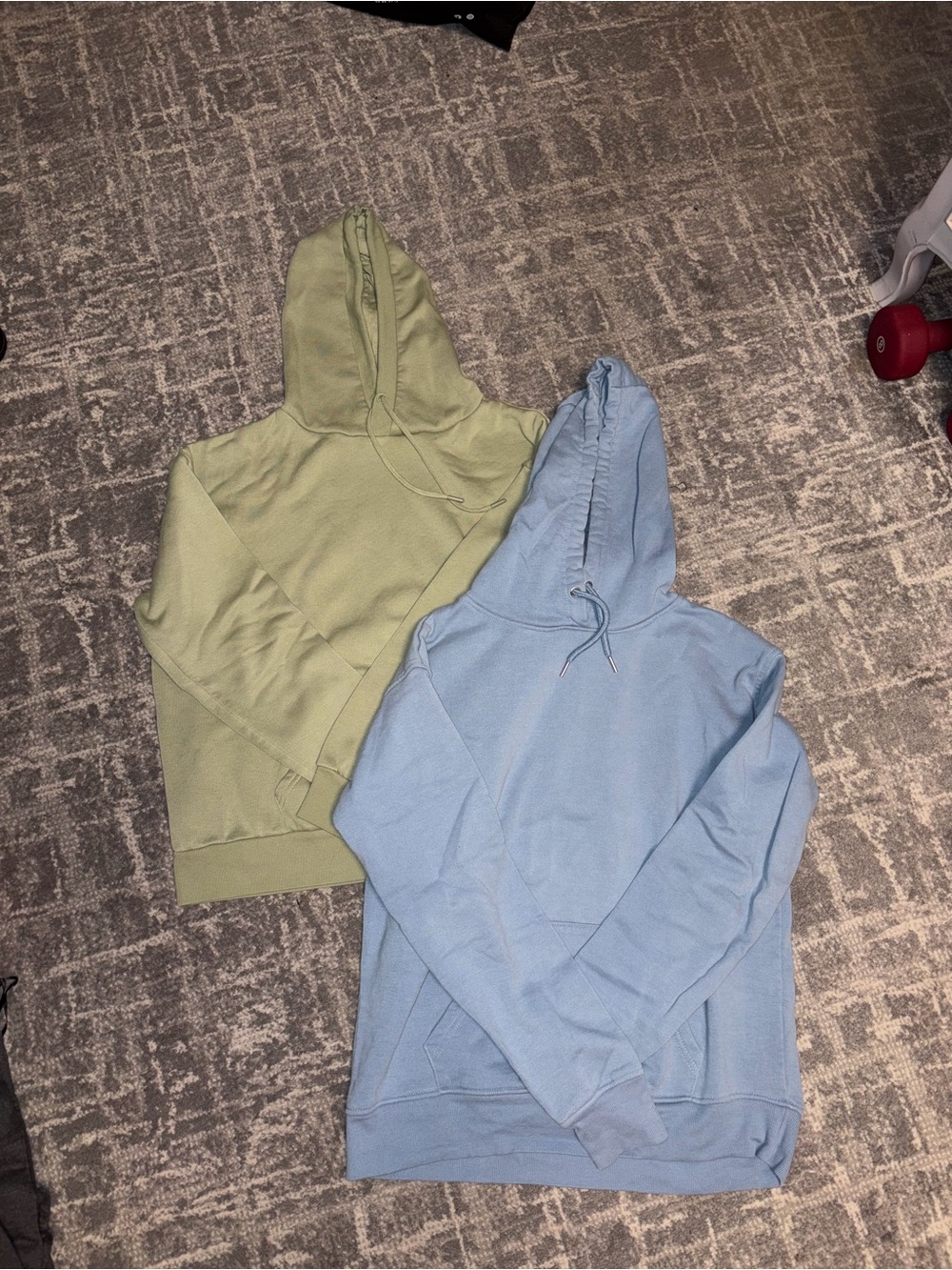Two Cozy Hoodies - Sage Green & Light Blue
